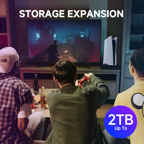fanxiang فانشيانغ 2 تيرابايت NVMe SSD داخلي للألعاب لجهاز PS5 مع مبرد، يصل إلى 7100 ميجابايت/ثانية، تخزين SSD PCIe Gen 4 لتوسيع السعة متوافق مع PS5، محرك أقراص ثابت داخلي للاعبين، المحترفين، المبدعين - Image 4