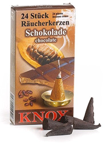 Knox Chocolate Scented Incense Cones Pack of 24 Made in Germany