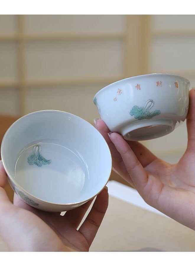 كوب قهوة مضيف مطلي يدويًا من Jizhou Kiln؛ كوب شاي صيني تقليدي مصنوع يدويًا  - Image 1