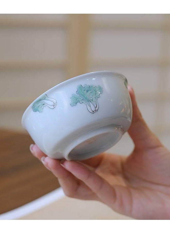 كوب قهوة مضيف مطلي يدويًا من Jizhou Kiln؛ كوب شاي صيني تقليدي مصنوع يدويًا  - Image 5