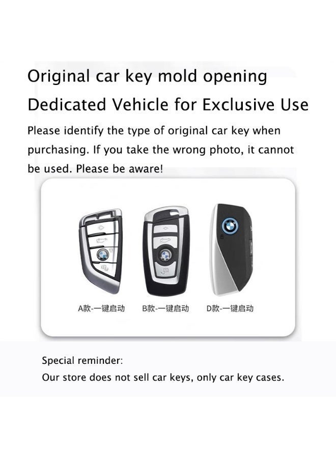 BMW Premium BMW Key Cover Shell for 3 Series 5 Series 7 Series X1 X5 X7 530li 525li - Red Leather Rope Buckle - Image 2