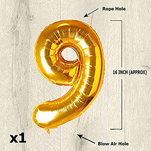 SOI Numbers Foil Balloon Gold 16" Inch for Birthday Anniversary Party Decoration (Number 69/96) - Image 2