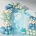 NUTTYBASH Under the Sea Party Decorations Dusty Green Blue Under the Sea Balloon Garland Arch Kit Ocean Themed Party Decorations Baby Shower Birthday Party Decor136Pcs - Image 3