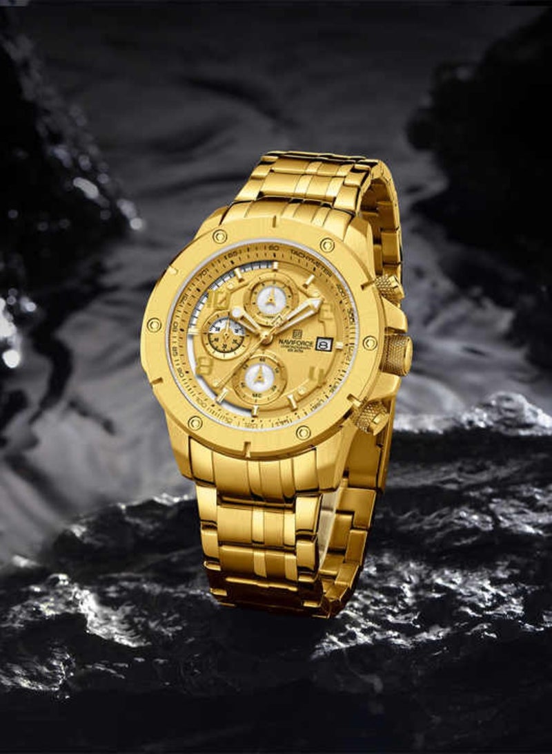 NAVIFORCE Stylish Chronograph Watch for Men with Stainless Steel Bracelet Sporty Dial Luminous Hands and Water Resistant Design for Everyday Casual and Formal Wear  - Image 3