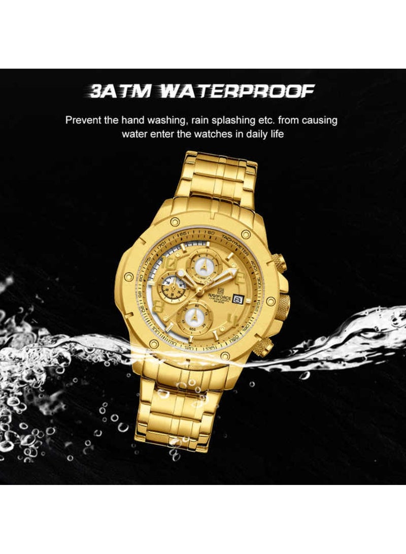 NAVIFORCE Stylish Chronograph Watch for Men with Stainless Steel Bracelet Sporty Dial Luminous Hands and Water Resistant Design for Everyday Casual and Formal Wear  - Image 5