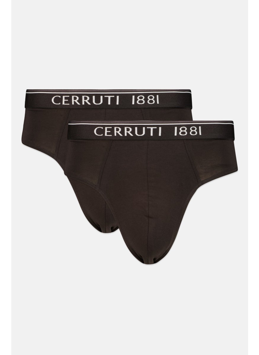 CERRUTI 1881 Men 2 Pieces Brand Logo Boxer Briefs, Black  - Image 1