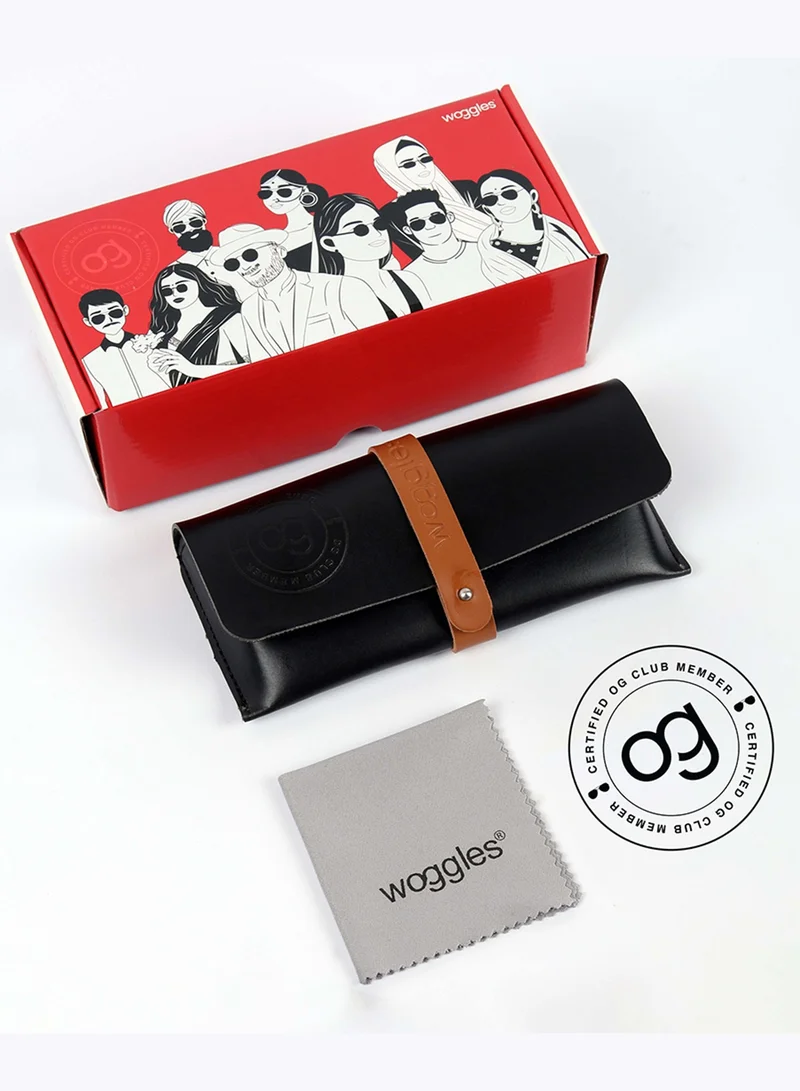 ووجلز نظارات شمسية مستقطبة سداسية بنية