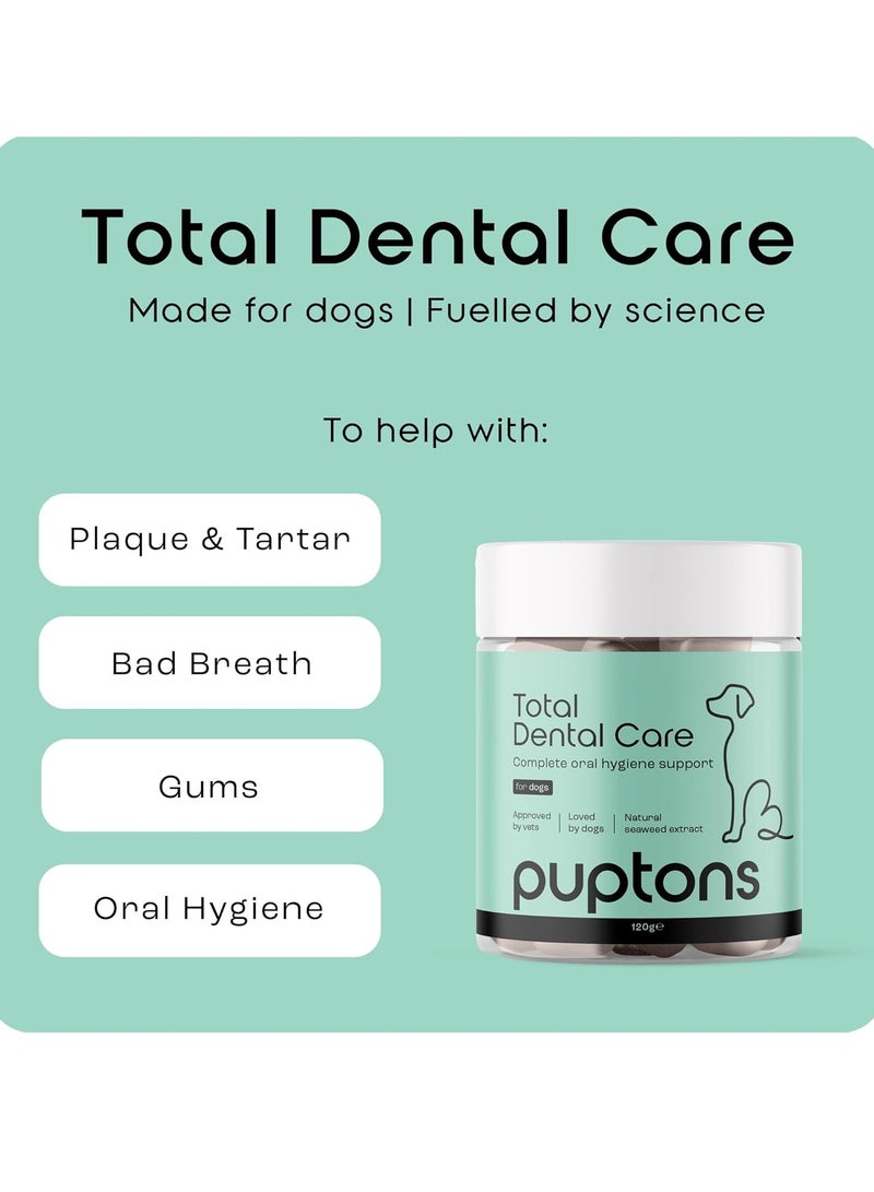 Total Dental Care Plaque and Tartar Remover Powder for Dogs Bad Breath Treatment Helps Remove Plaque Off Teeth 120 Grams Puptons - Image 5