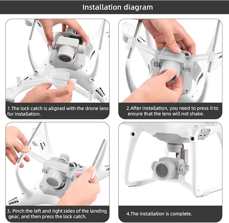 مشبك قفل كروي بلاستيكي شفاف لحامل الكاميرا العالمي لطائرة 4 برو الدرون - Image 4
