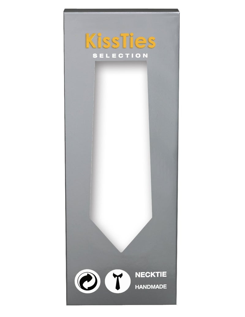 KissTies Men's Striped Tie Extra Long Necktie Wedding Party Gift (63'' XL),Grey - Image 5
