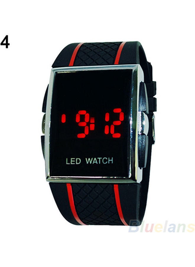 NIBEMINENT LED Digital Display Square Case Wrist Watch - Image 1