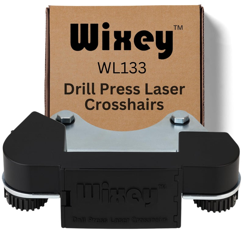 Wixey ويكسي WL133 ليزر كروس هير لآلة الحفر - دليل آلة حفر محمول سهل الاستخدام وطويل الأمد - أداة محاذاة ليزر دقيقة رفيعة - آلة حفر مثالية للإعداد الدقيق حيثما دعت الحاجة - Image 1