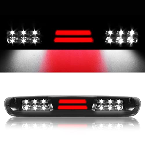 KOMAS 3rd Third Tail Rear Brake Light Replacement For 2007 2008 2009 2010 2011 2012 2013 Chevy Silverado/GMC Sierra High Mount Waterproof 3D Dual Row LED Bar (Black Smoke Lens) - Image 1