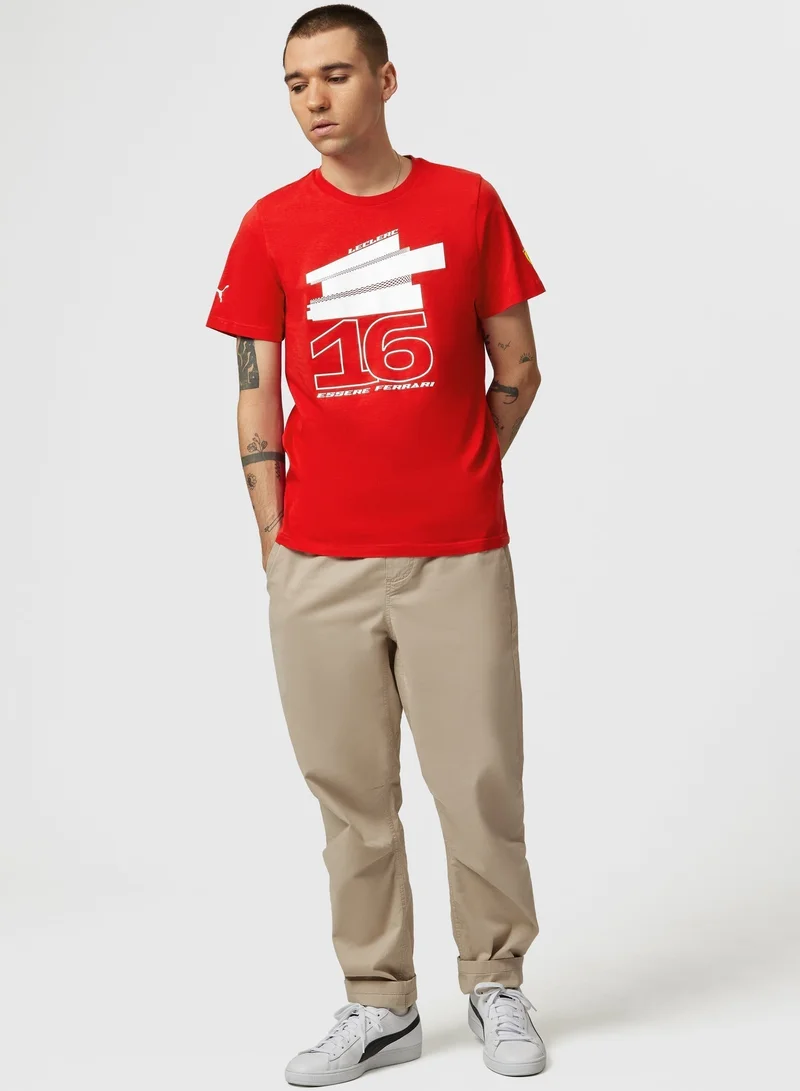 Scuderia Ferrari FERRARI FANWEAR MENS LECLERC DRIVER TSHIRT