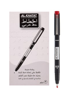 Al Khatat 12-Piece Calligraphy Pen 3mm Tip Red Ink  - Image 1