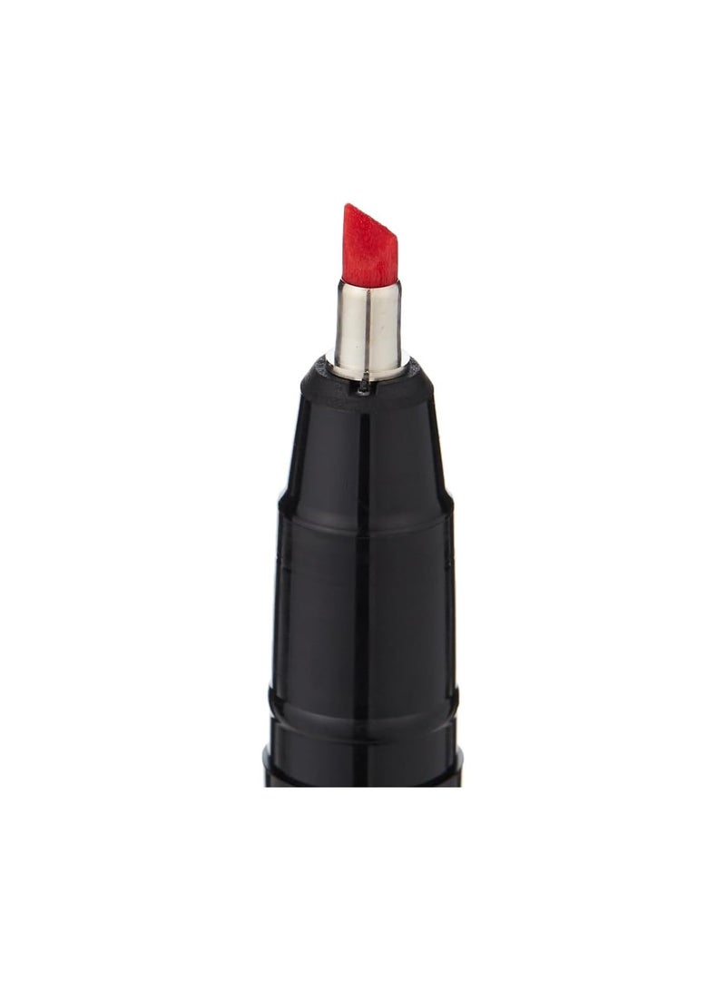 Al Khatat قلم خط عربي 12 قطعة طرف 3 مم حبر أحمر - Image 2