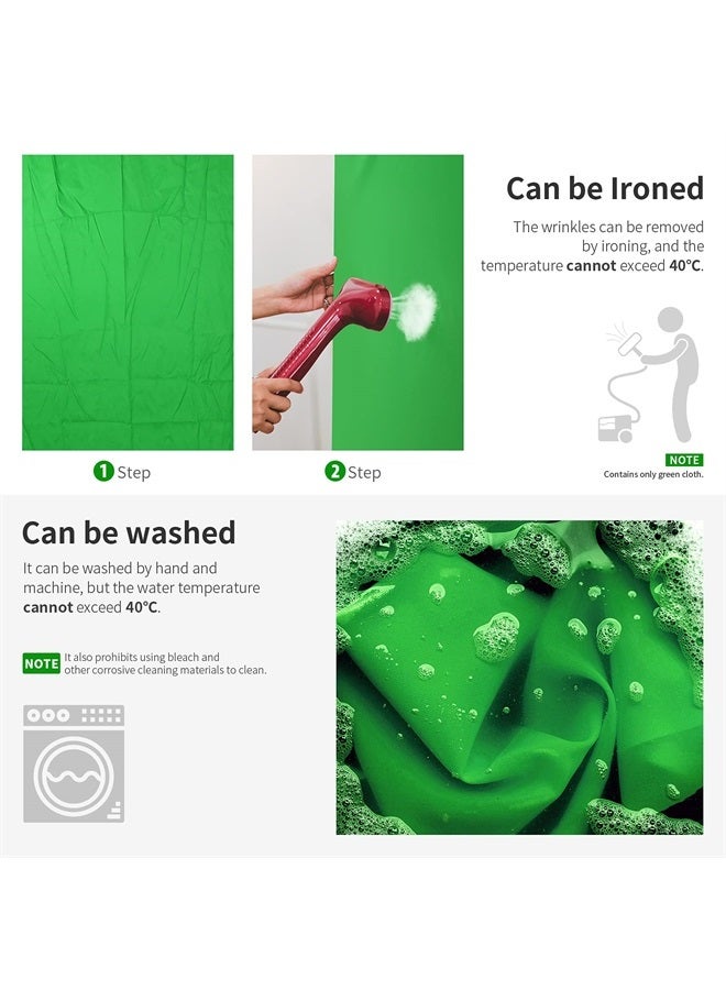 NEEWER 6x9 feet/1.8x2.8m Photo Studio 100% Pure Polyester Collapsible Backdrop Background for Photography, Video and Television (Backdrop Only) - Green - Image 1