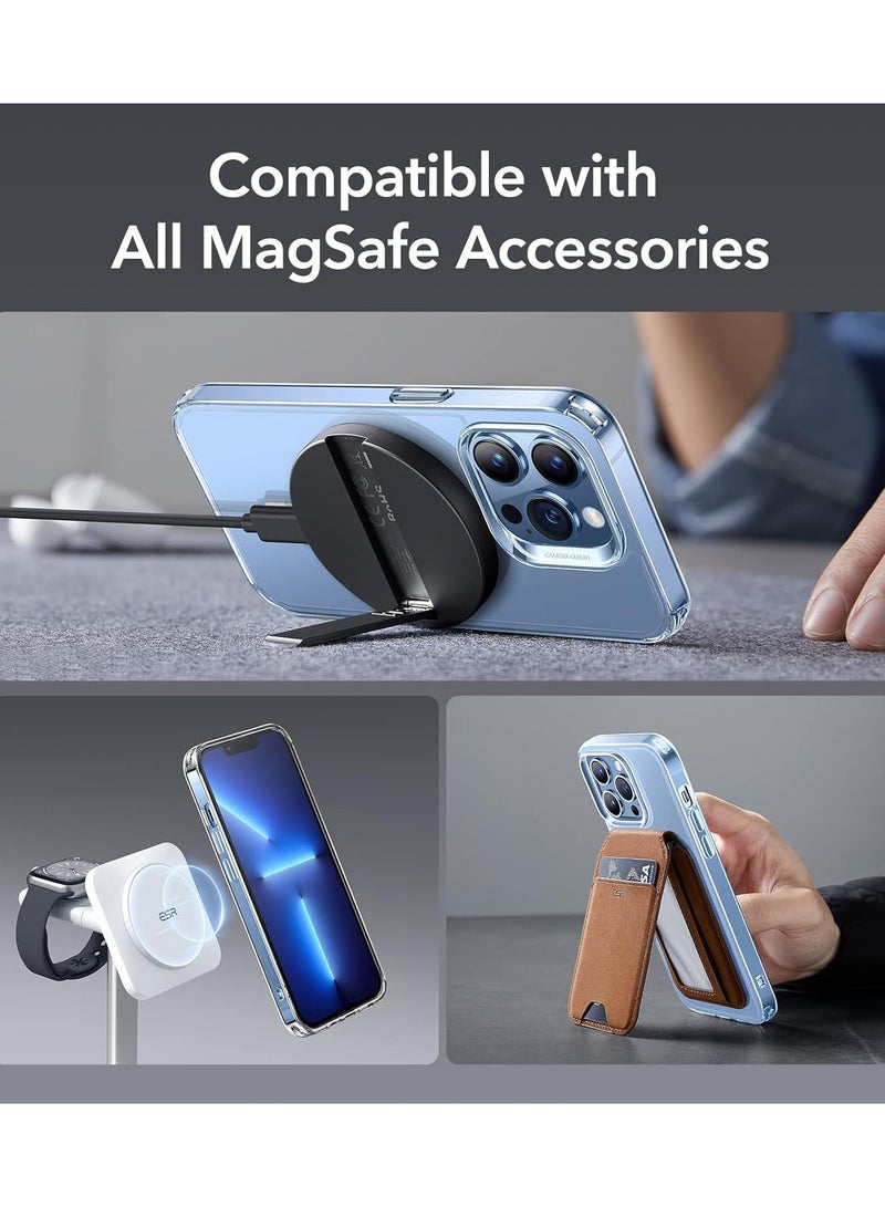 Protective Transparent Case Cover With MagSafe Charger for Apple iPhone 13 Pro Max, anti-yellowing, anti-fall, anti-scratch, comfortable grip, shock-absorbent, supports magnetic wireless charging, transparent  - Image 5