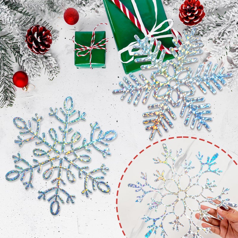 كوكو الشتاء Winterland Frozen Birthday Party Decoration Elming Snowflake Ornament Elember- 6pcs 11.8 كبير في زخارف عيد الميلاد الشنق - Image 5