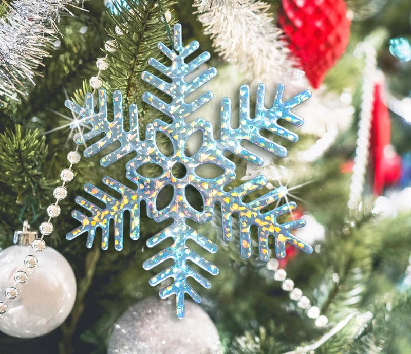كوكو الشتاء Winterland Frozen Birthday Party Decoration Elming Snowflake Ornament Elember- 6pcs 11.8 كبير في زخارف عيد الميلاد الشنق - Image 2