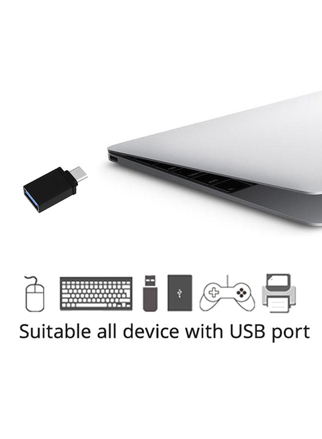 USB 3.1 Type-C To USB 3.0 OTG Converter Adapter Black - Image 2