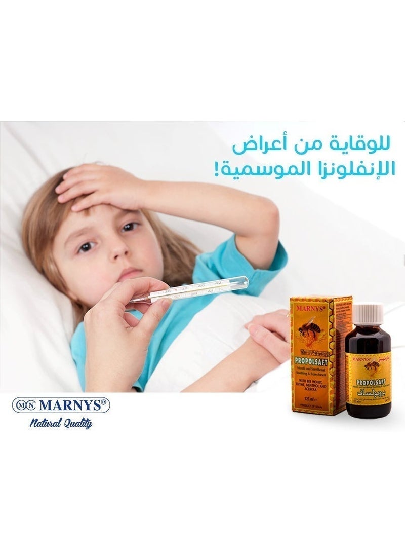 MARNYS PROPOLSAFT 125 ml Syrup Honey, Propolis, Thyme, Menthol & Acerola - Image 3
