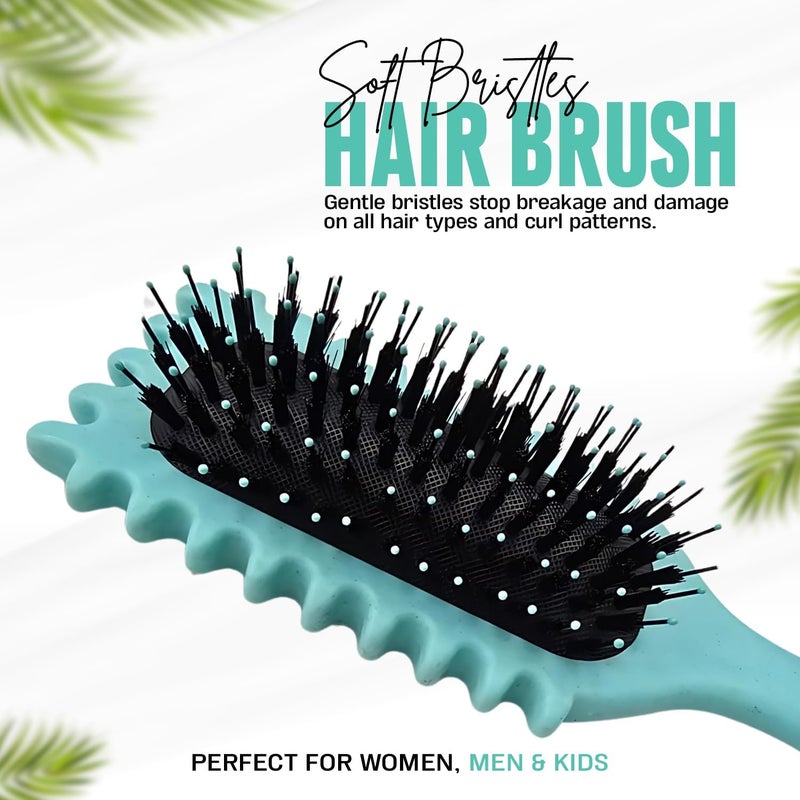 Jiffix Curly Hair Brush – Curl Defining & Detangling Brush for Women & Men – Boar Bristle Styling Brush for Shaping, Combing & Enhancing Natural Curls – Suitable for All Hair Types (Multi Color) - Image 5