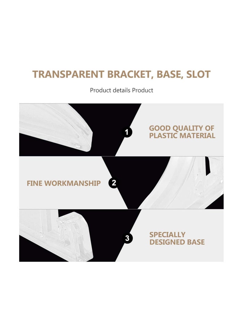 GGOOT 36pcs Certificate Bracket Decorationtransparent Book Clear Desktop Supporting Picture Rack Holder Medal Card Easel for Paper Support Photo Screen Universal Stand Transparent  - Image 5