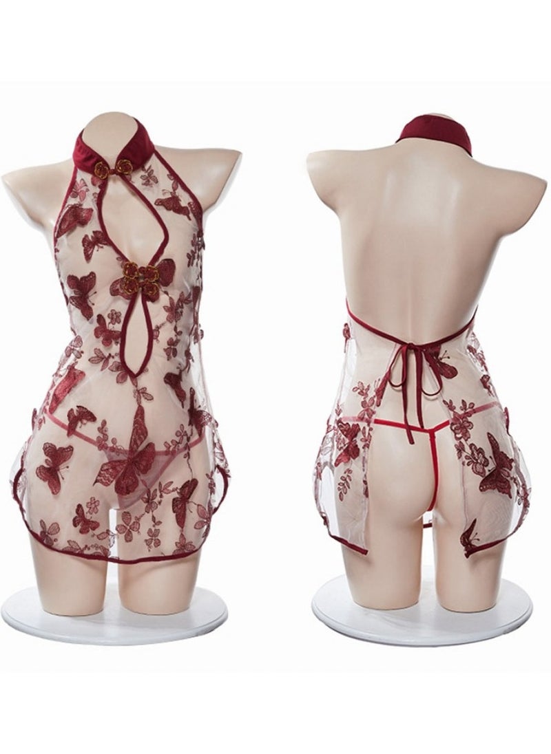 Sunlu Women's Retro Mesh Underwear Pajamas  - Image 1