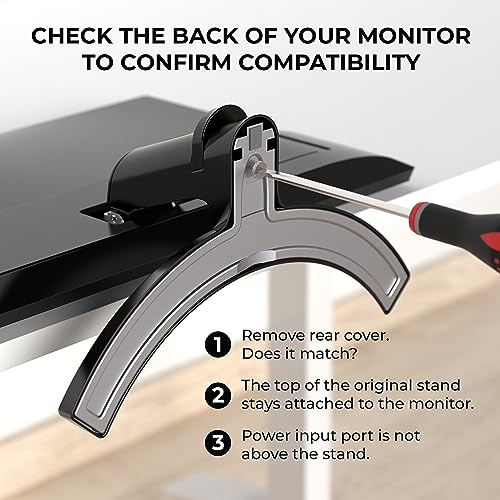 HumanCentric VESA Mount Adapter Compatible with LG Monitors 24MP58VQ, 24MP58VQ-P, 24MP59HT, 24MP59HT-P, and 24MP60VQ, Mounts Monitor to VESA Stand, Arm or Desk Mount with 75x75 or 100x100 mm Pattern - Image 3
