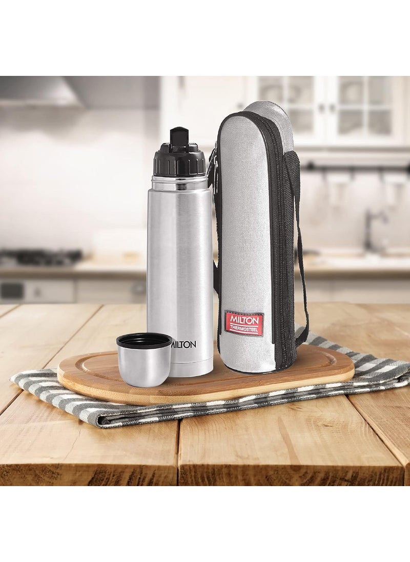 Milton - Milton Thermosteel Flip Lid Flask, 500 ML, Silver (Pack of 2) - Image 1