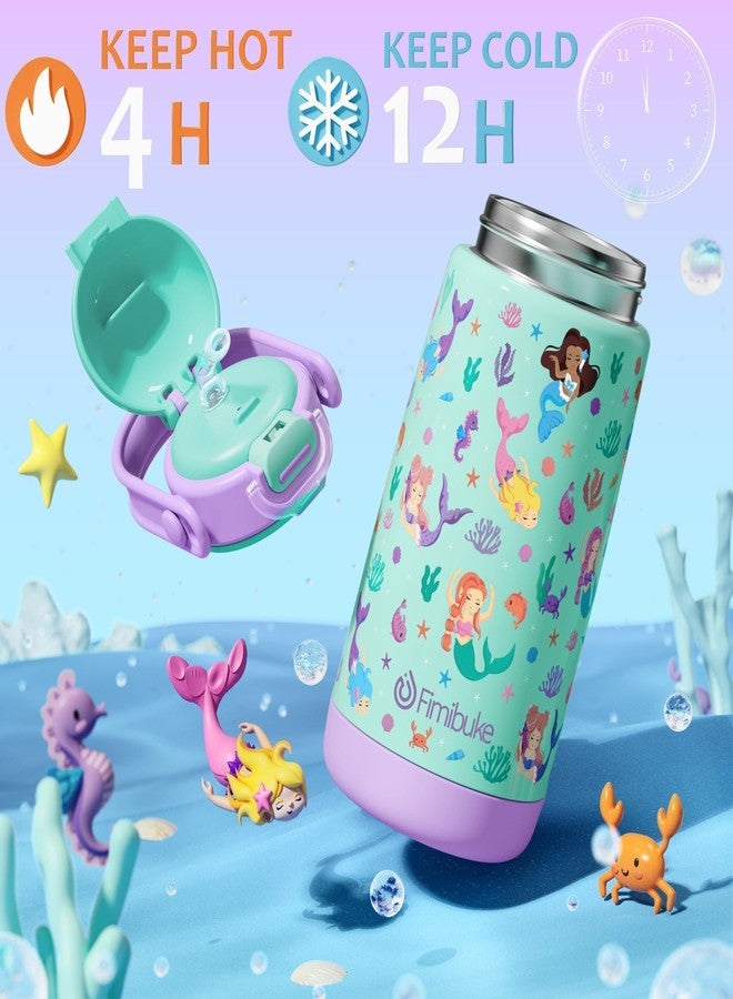 Fimibuke Kids Insulated Water Bottle with Straw Lid & Handle - 14oz BPA FREE 18/8 Stainless Steel Metal Tumbler Leak Proof Double Wall Vacuum Kids Cup Toddler Water Bottle for School Boys Girls - Image 5