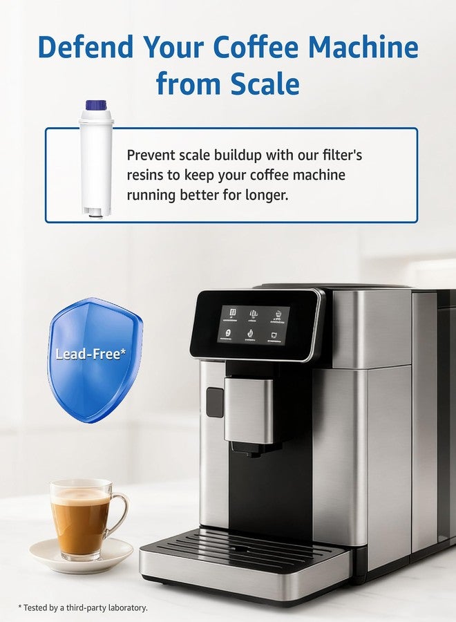 Maxblue DLS C002 Coffee Filter, Replacement for De'Longhi® Magnifica Evo Water Filter, De'Longhi® Filter, ECAM/ETAM/EPAM Series, TÜV SÜD Certified, 6 Pack - Image 5