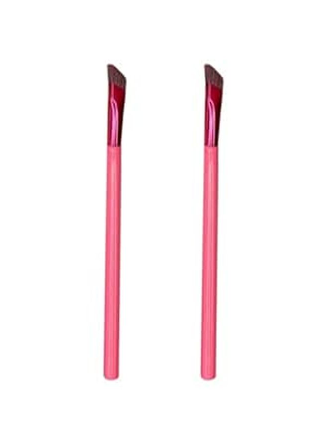 2 Pcs Angled Brow Brush And Concealer Makeup Brush For Women Red Eyebrow Shaping Tools With Synthetic Bristles For Precision Eyebrow And Face Makeup - Image 1