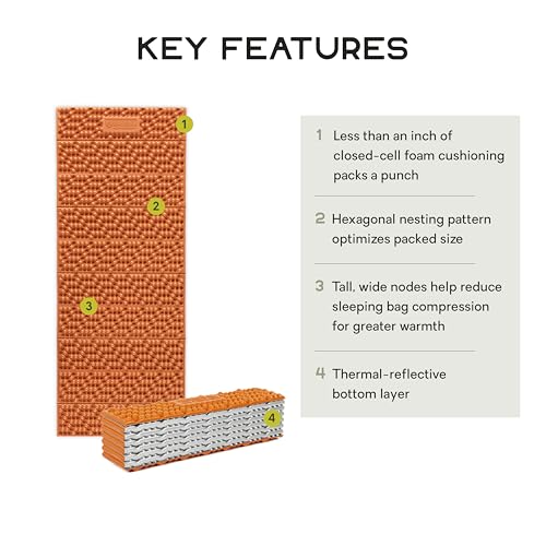 NEMO Equipment Switchback Foam Sleeping Pad - Short - Sunset Orange - Image 2