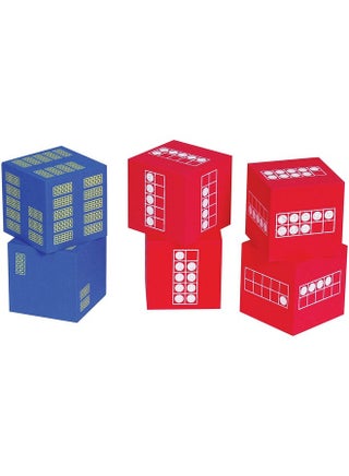 Learning Advantage 7297 Ten Frame Foam Dice, 4 Red and 2 Blue, Grade: Kindergarten to 2 (Pack of 6) - pzsku/Z5B5309FF8C8E8ECF334BZ/45/1750157138/b623b770-834e-456a-ad7e-b4a91734c174