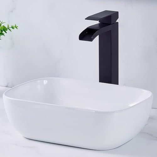VAPSINT Bathroom Vessel Sink Small, 14" x 10" Above Counter White Porcelain Ceramic RV Bathroom Sink Countertop Vanity Restroom Sinks Bowl, Wash Basin for Bathrooms lavamanos de baño - Image 4