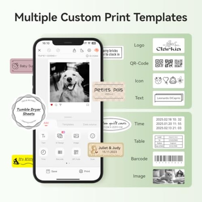B21 Pro Upgraded Label Maker, 300DPI, Fun APP, Portable Label Printer, Bluetooth Sticker Printer for Organization, Price, Logo, Scrapbook - Image 4