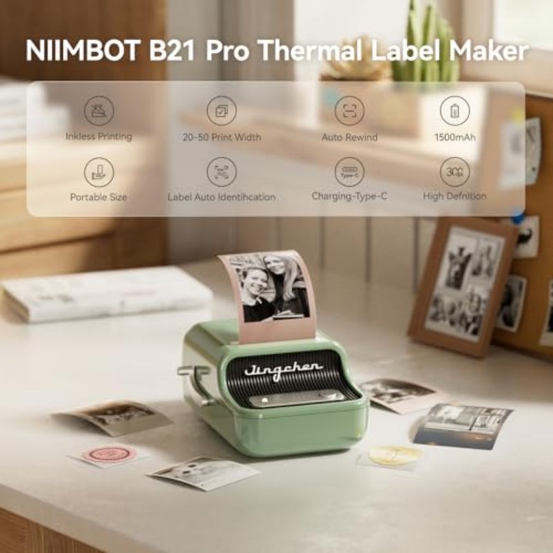 B21 Pro Upgraded Label Maker, 300DPI, Fun APP, Portable Label Printer, Bluetooth Sticker Printer for Organization, Price, Logo, Scrapbook - Image 3