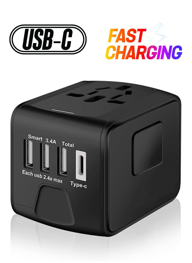 ELTRAZONE Universal International Travel Power Adapter with High-Speed USB Ports - Image 1