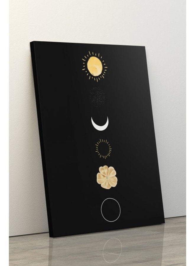Home Gallery Moon Phases Decor Cosmic Lunar Moon Phases Sun and Moon Printed canvas wall art 120x80 - Image 5