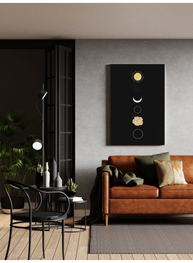 Home Gallery Moon Phases Decor Cosmic Lunar Moon Phases Sun and Moon Printed canvas wall art 120x80 - Image 3
