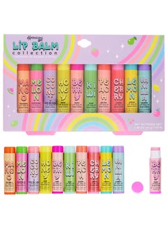 Expressions Expressions 10pc Fruity Lip Balm Collection - Hydrating Lip Balms Infused w/Fresh Fruity Flavors - Vitamin Enriched Nourishing Lip Balm Set 