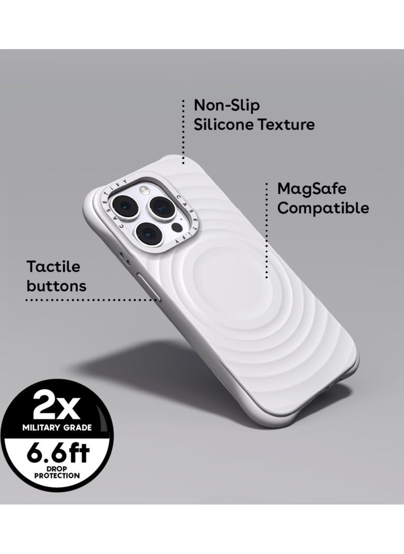 Casetify Ripple iPhone 14 Pro Max/15 Pro Max/16 Pro Max Case Wave Textured Compatible with MagSafe White  - Image 3