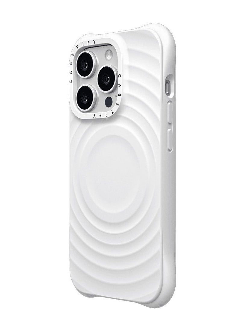 Casetify Ripple iPhone 14 Pro Max/15 Pro Max/16 Pro Max Case Wave Textured Compatible with MagSafe White  - Image 4