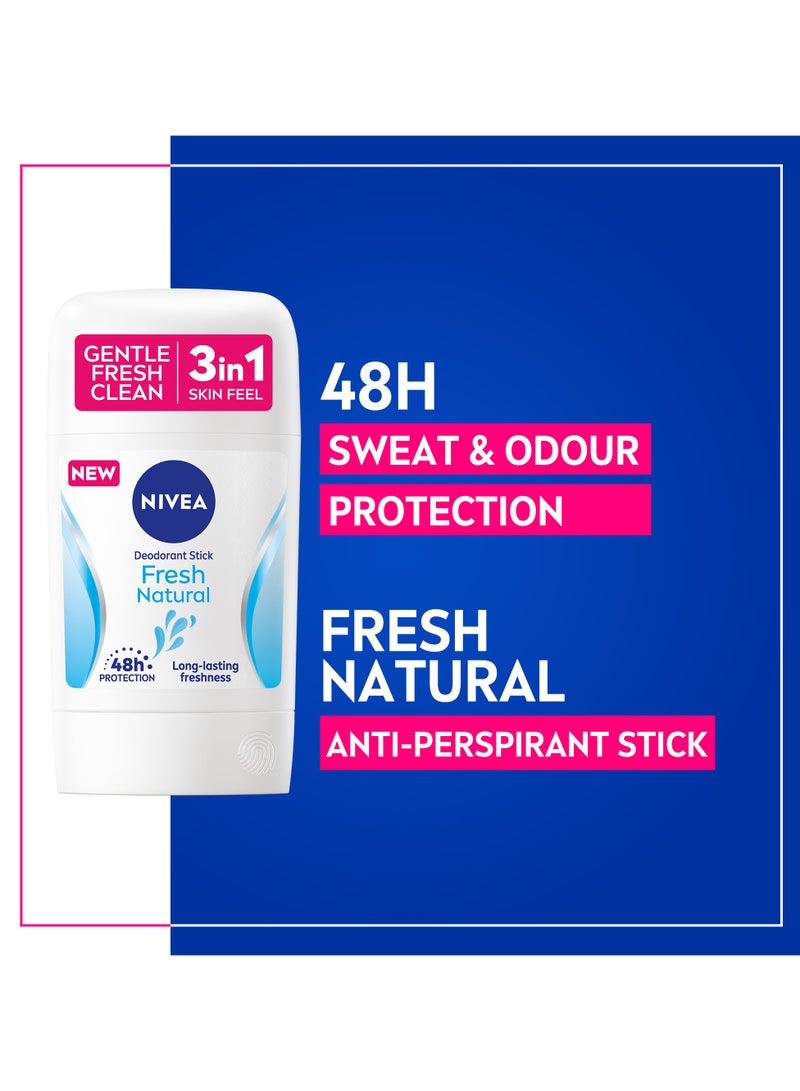 Nivea Fresh Natural Deodorant For Women Ocean Extracts Stick 50ml - Image 3