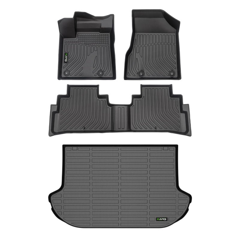 HAFIDI Floor Mats Cargo Liner for Nissan Murano 2024 2023 2022 2021 2020 2019 2018 20175 All Weather Protection TPE Heavy Duty NonSlip Automotive Floor Liners Set Accessories Black
