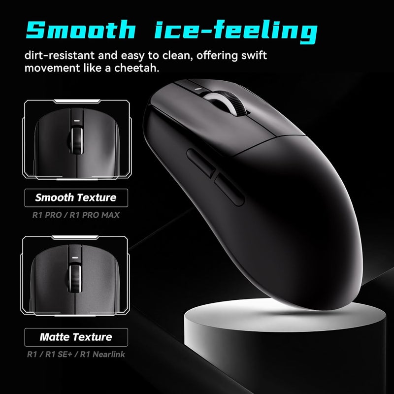 ATK VXE Dragonfly R1 Series Wireless Gaming Mouse – Ultra Light (48-55 g), PixArt PAW3395/3395 SE Sensor, Adjustable up to 26,000 DPI (R1 Pro Max, Sunset Orange) - Image 5