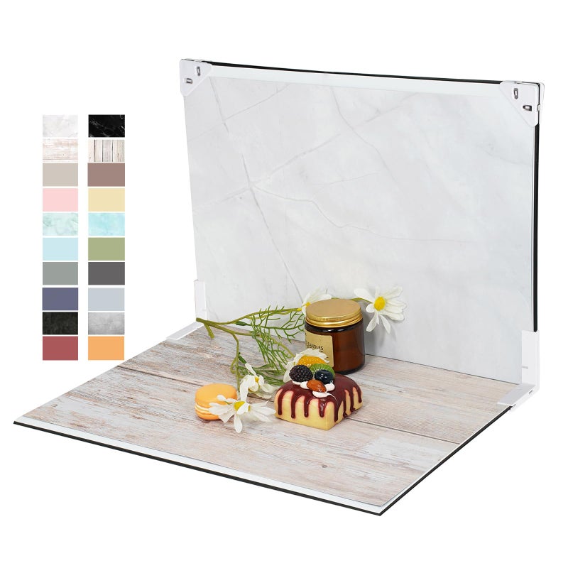 Yoocheese Photo Backdrop Board Product Photography: 10pcs 20patterns Table Top Food Background Kit - Flat Lay Props for Jewelry.(Small Size 16.5x11.7in) - Image 1