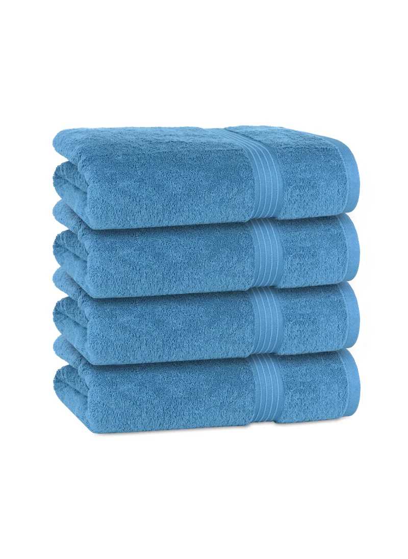 Bliss Casa Bliss Casa 4-Piece 100% Combed Cotton Bath Towels - 550 GSM Quick Dry Highly Absorbent Bathroom Towels - Thick Soft Hotel Quality Bath Towel Set for Bath And Spa 27x54 Inch